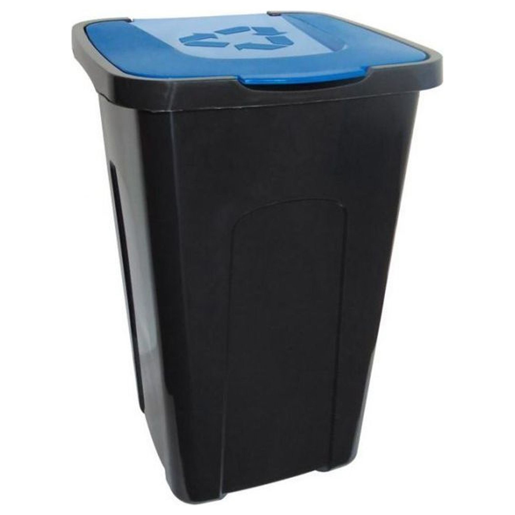 Keeeper - Keeeper Papelera de Reciclaje Polipropileno 50L Tapa Azul Separación de Residuos
