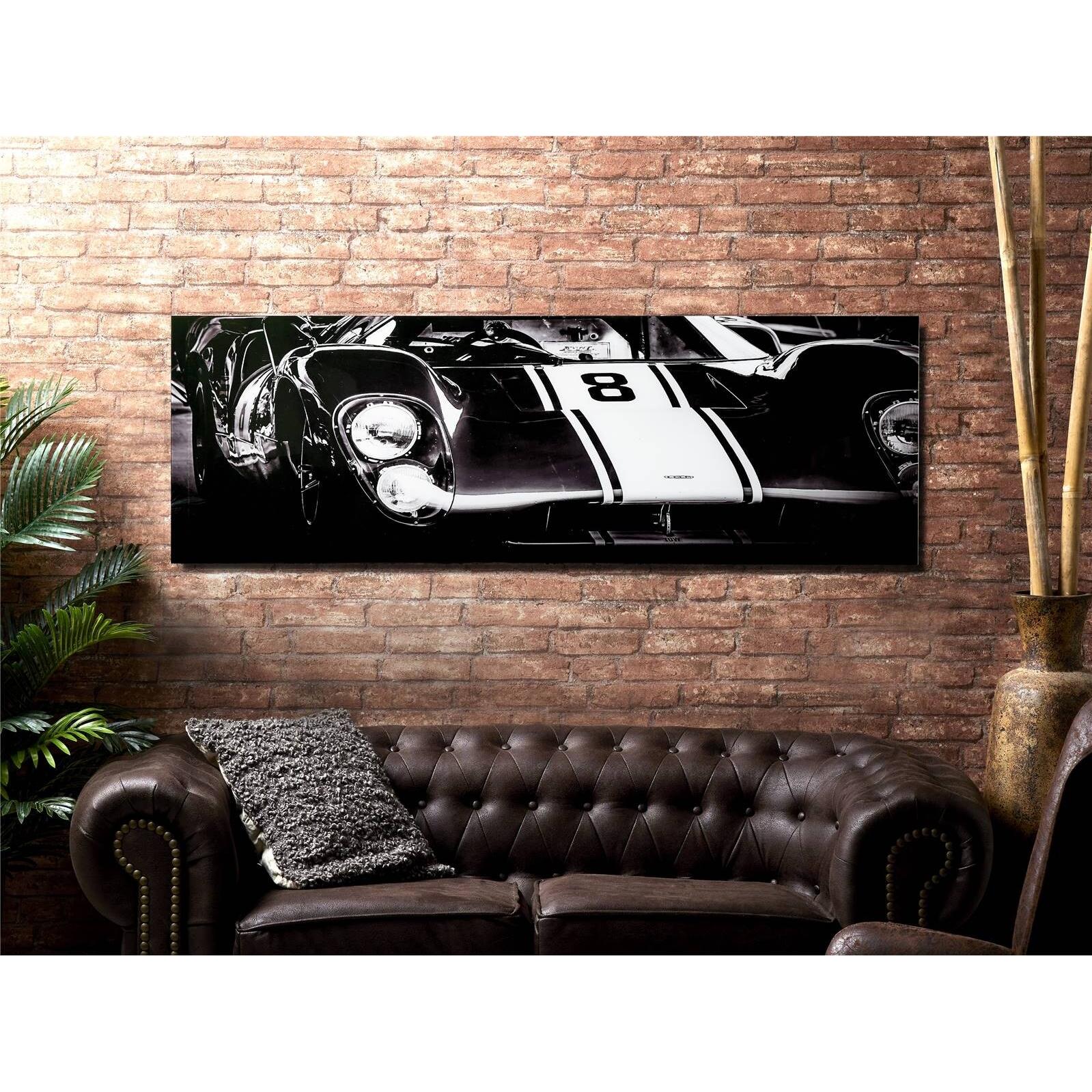 Cuadro cristal impr.coche clasico ford gt 40 150x50 cms. 150x1x50 cms. El mejor complemento para tu hogar.