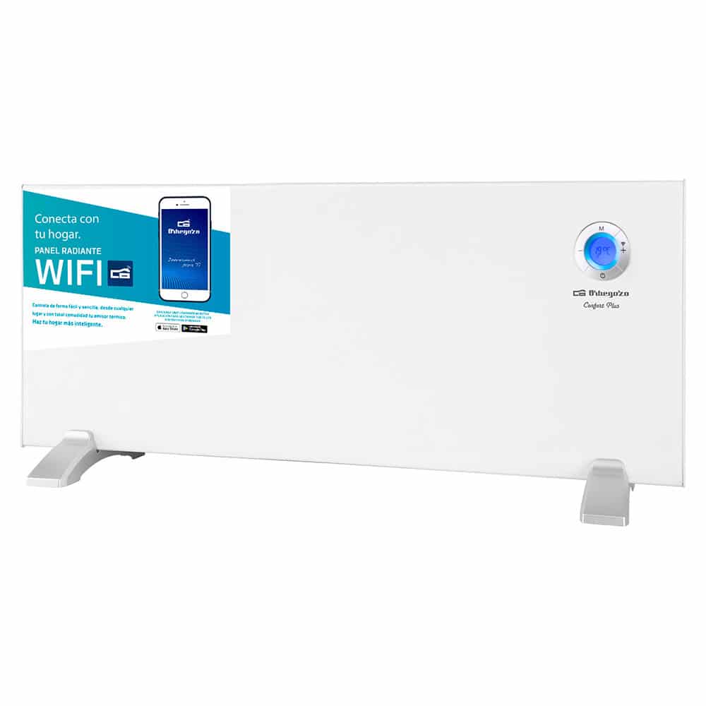 Orbegozo REW 2000 A - panel radiante WIFI, resistencia de aluminio, protección IP 24, mando a distancia, 3 modos de funcionamiento, control táctil, 2000 W