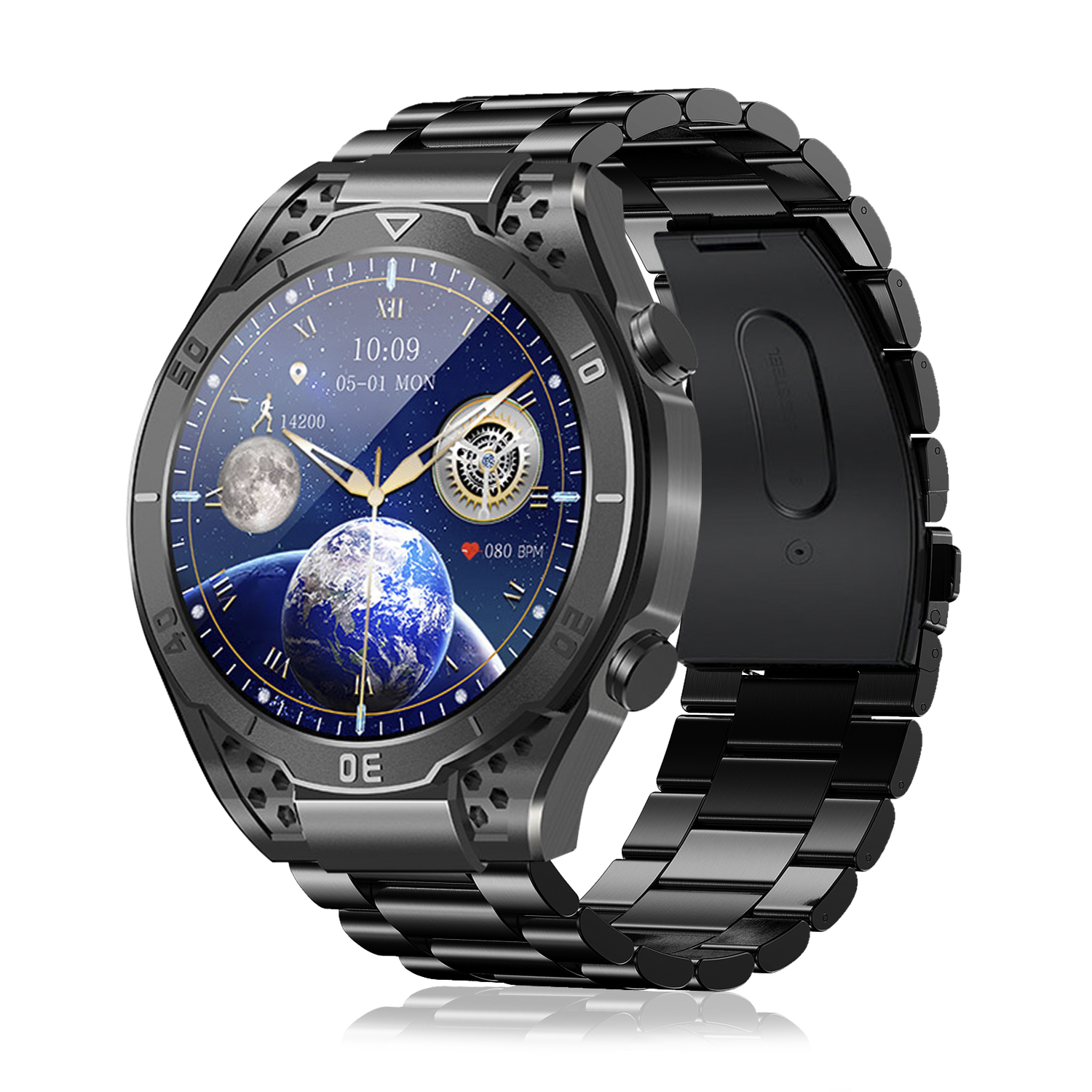 DAM. Smartwatch JA01. Medición de ácido úrico y lípidos, control de glucosa en sangre, electrocardiograma ECG, composición corporal. 5,5x1,1x5cm