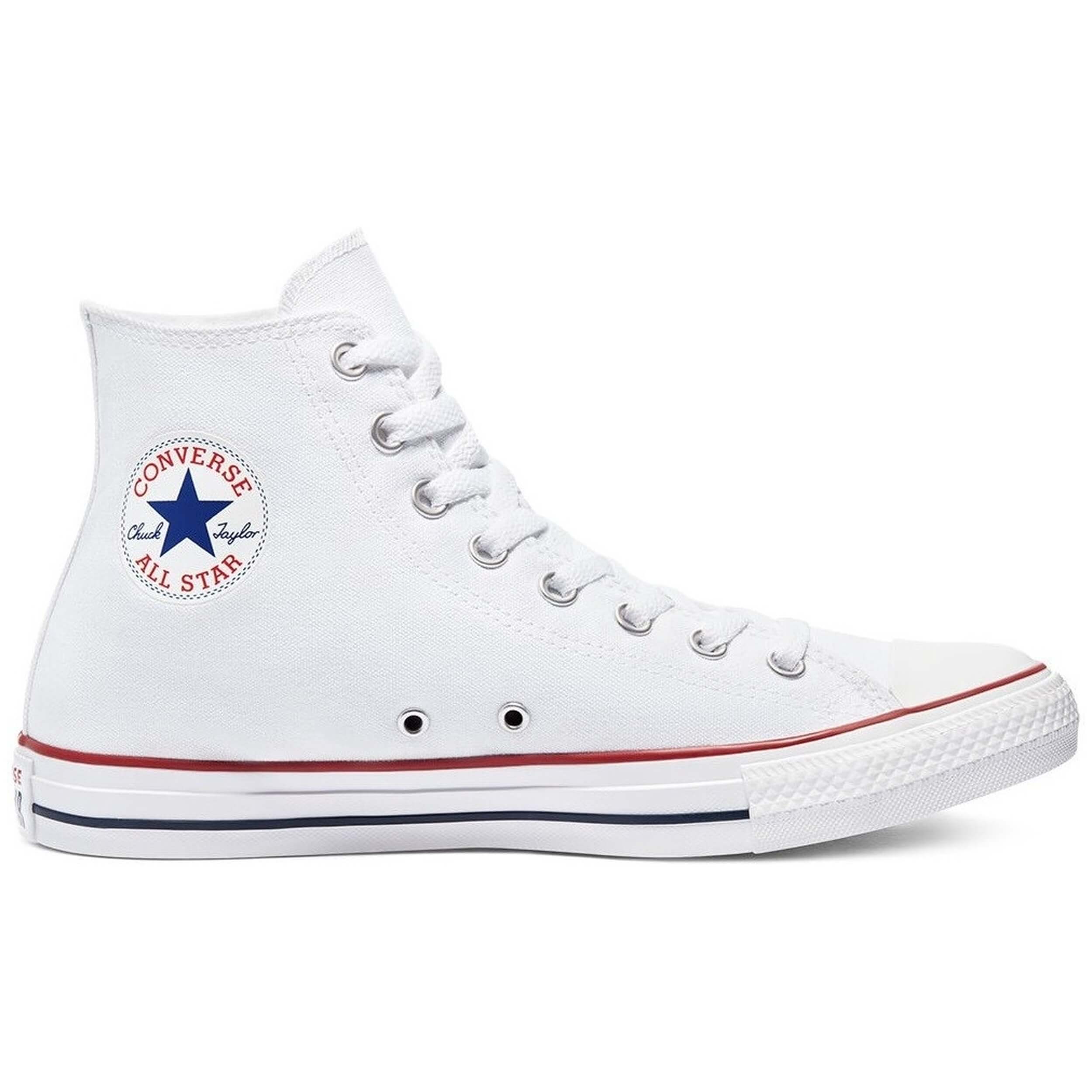 Calzado Converse modelo All Star Hi Optical White en color Blanco