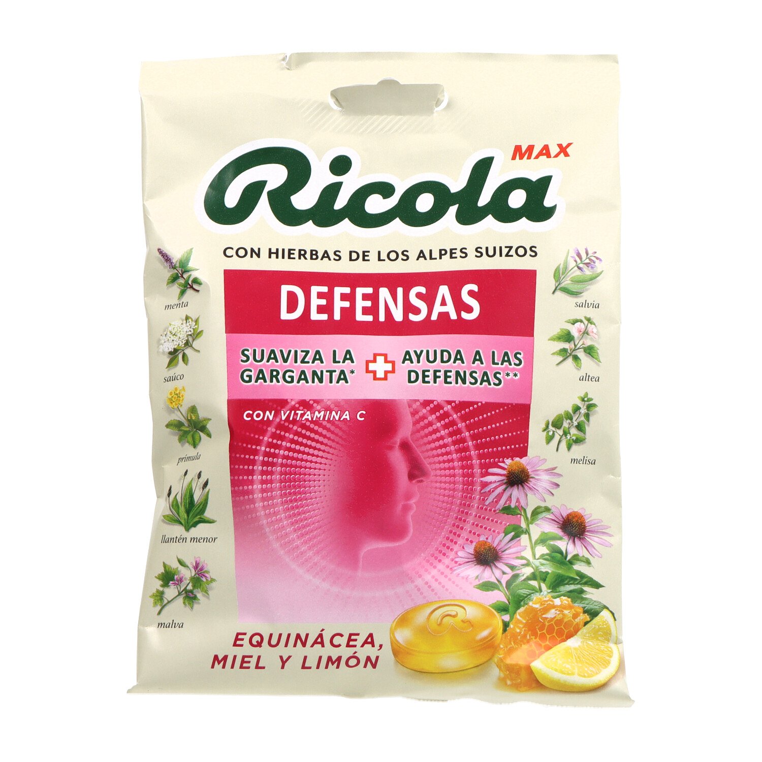 Ricola Max Caramelos Sabor Equinacea Miel Y Limo
