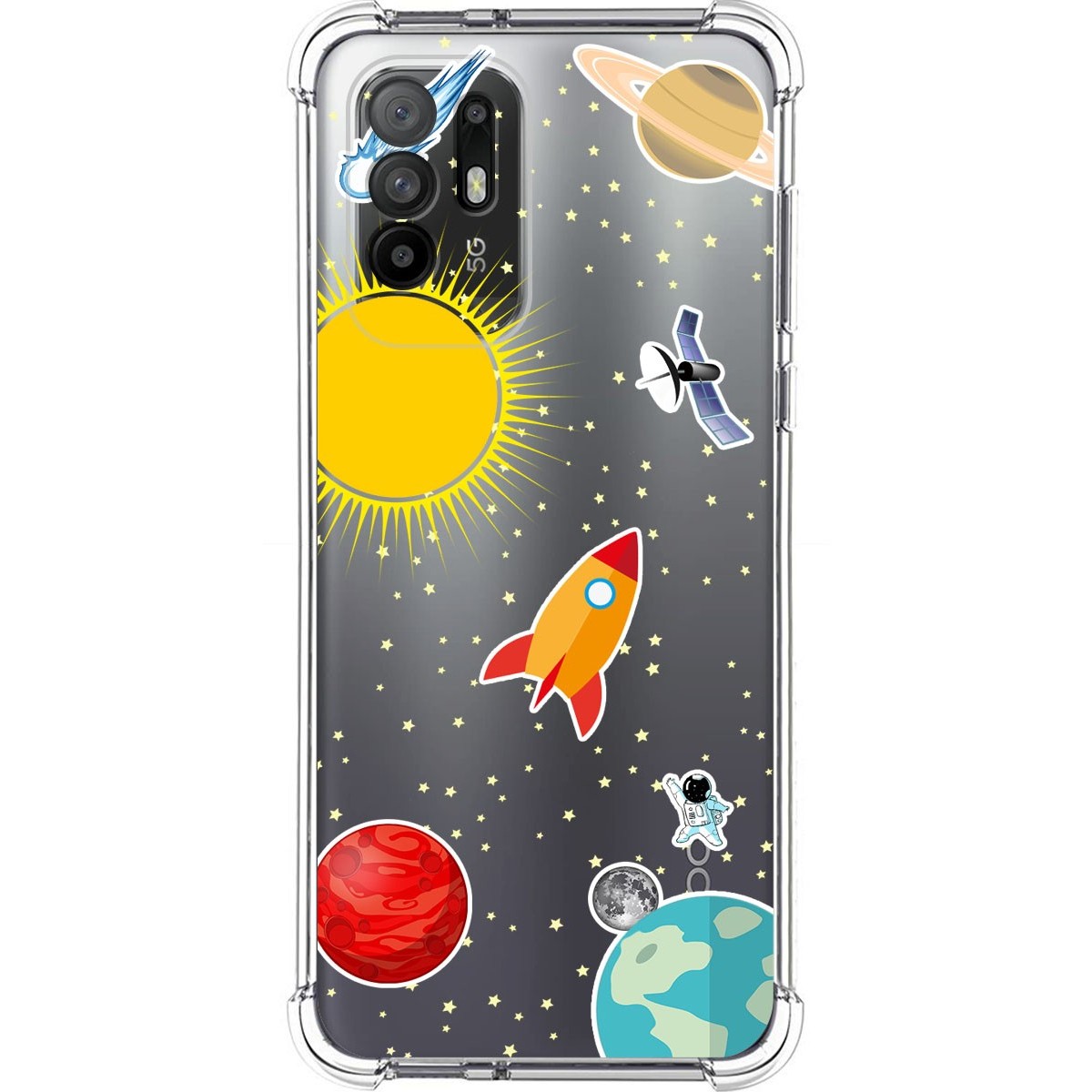 Tumundosmartphone Funda Silicona Antigolpes para Oppo A94 5G diseño Espacio Dibujos