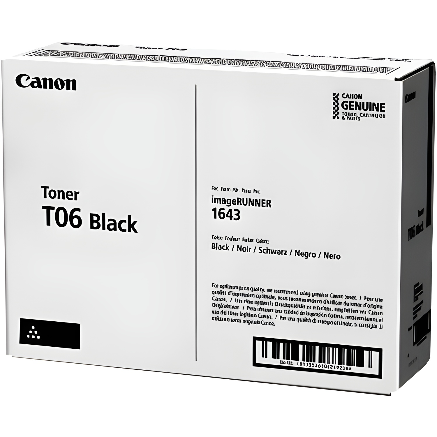 Canon toner negro t06 para ir 1643i 1643if 1643ip sensys x 1643p 3526c002