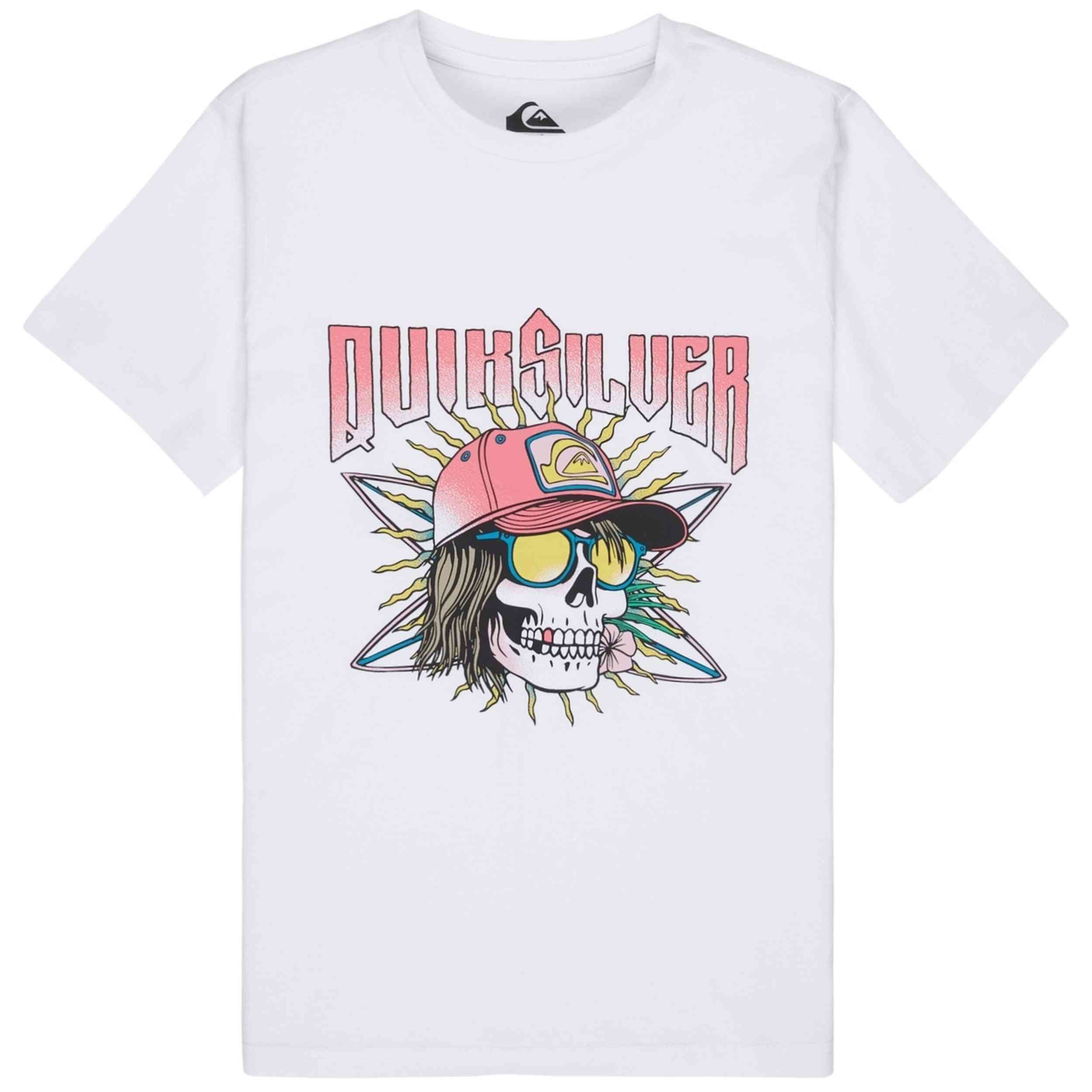Camiseta De Manga Corta Quiksilver modelo WHITE SOUND ON SS para Niños en color Blanco