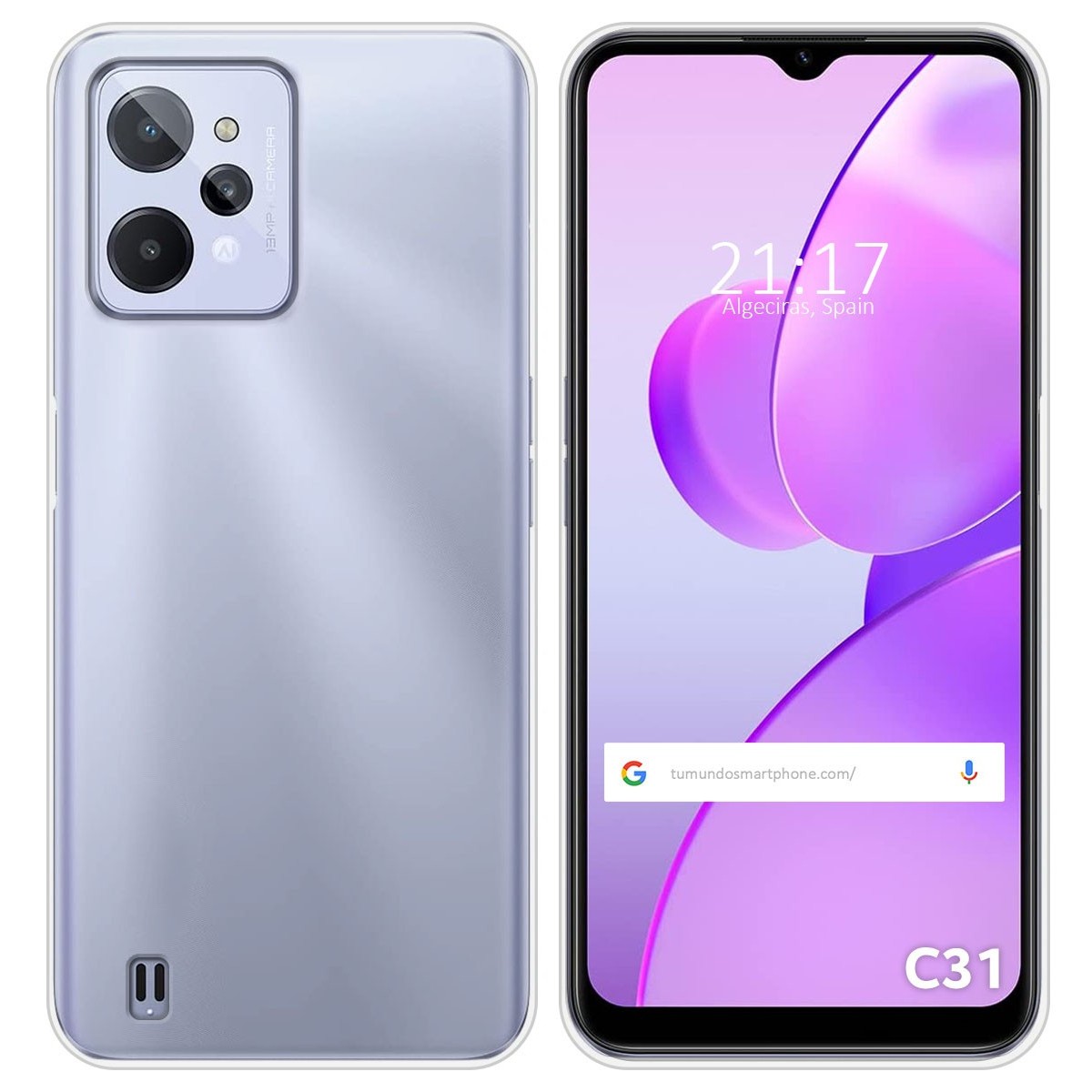 Funda Silicona Gel TPU Transparente para Realme C31
