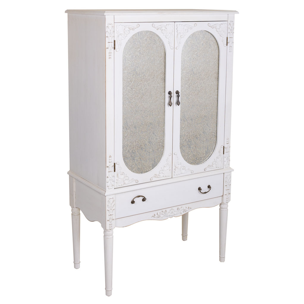 Wonderlust Deco - Armario de madera blanco 80x42x140 Blanco 80x42x140h cm