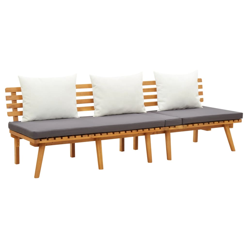 vidaXL Sofá de jardín madera de acacia maciza 200x65 cm