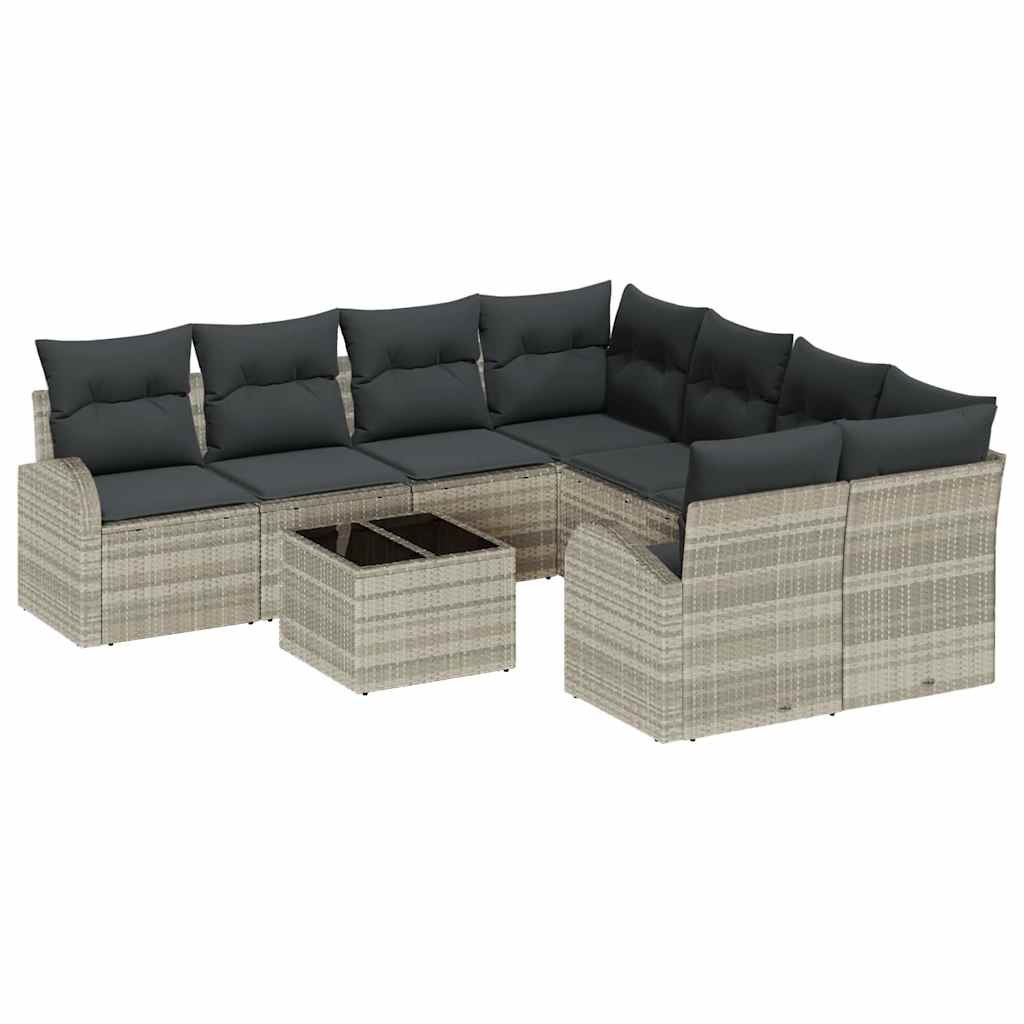 vidaXL Conjunto de sofá de jardín 55 x 55 x 37 cm ratán sintético