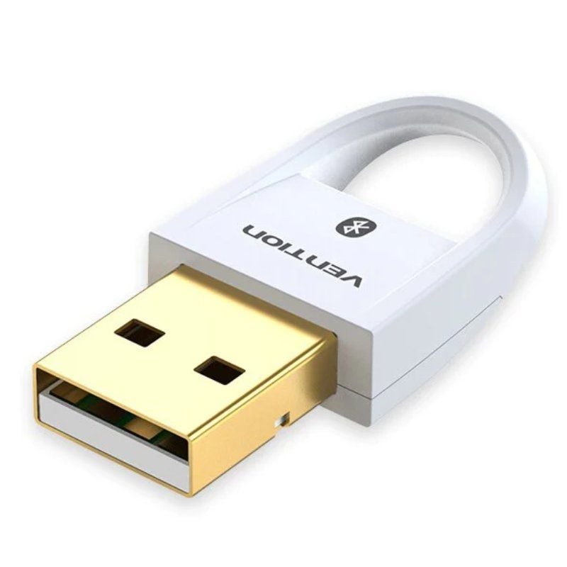 Vention Adaptador USB Bluetooth 5.0 - Conexión Simultánea de 7 Dispositivos - Blanco RTL8761B