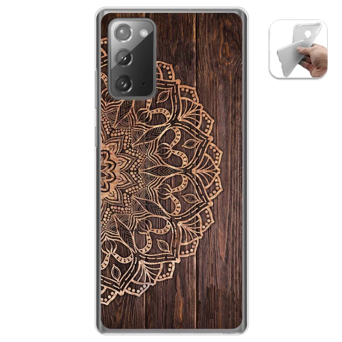 Tumundosmartphone Funda Gel Tpu para Samsung Galaxy Note 20 diseño Madera 06 Dibujos