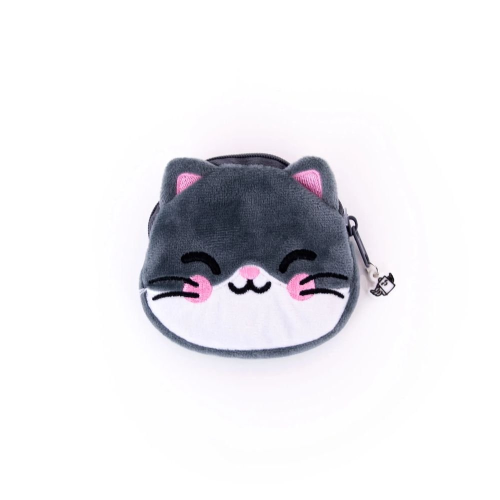 MR MONEDERO CON LLAVERO MINILIBRETA Y HOJA DE PEGATINAS GATO MUNDO WONDER 9x3x9 Cms.