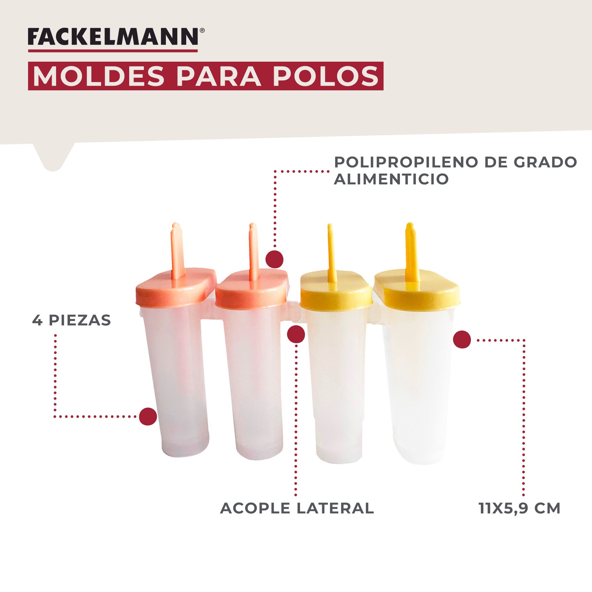 Fackelmann BBQ Pinzas de Acero Inoxidable para Parrilla, Mango PP y TPR Antideslizante, 45 cm, 1 ud