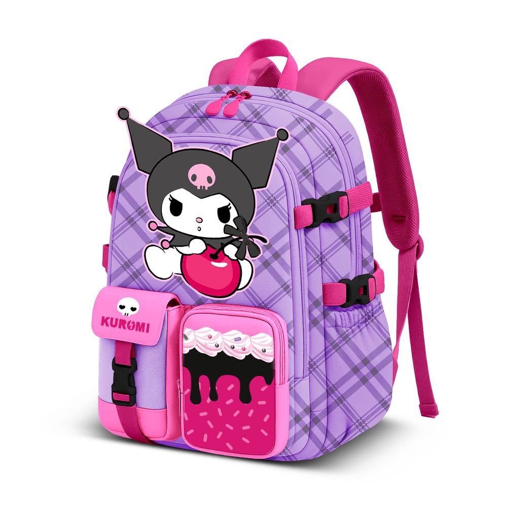 KARACTERMANIA MOCHILA ESCOLAR CON DOS BOLSILLOS KUROMI CHERRY CHERRY 15x27x40 Cms.