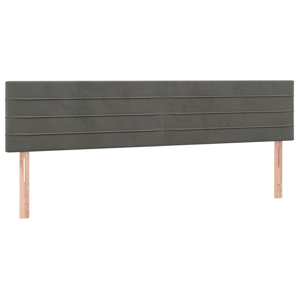 vidaXL Cabeceros terciopelo gris oscuro 180x5x78/88 cm