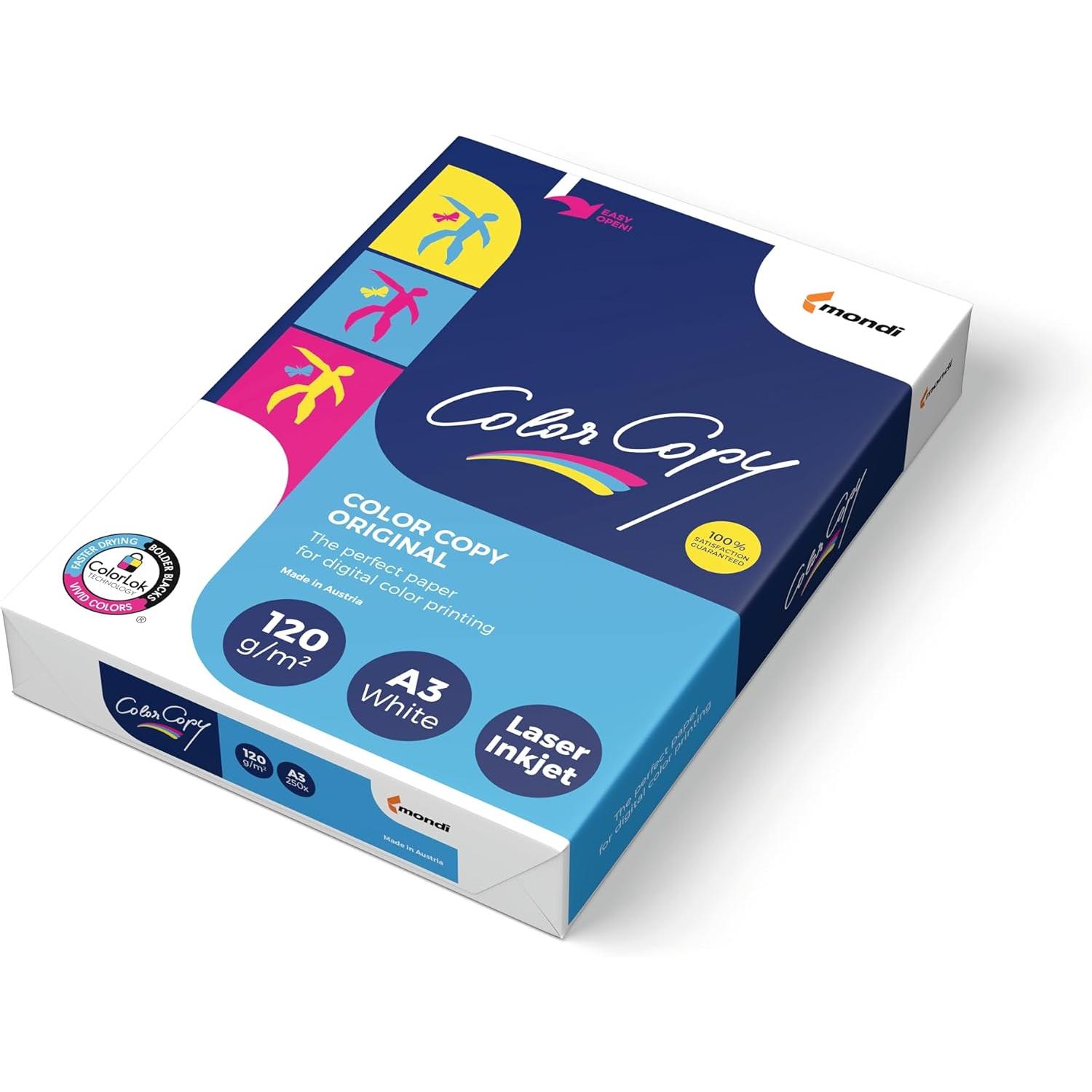 Color Copy CC-200-A3 - Pack de 250 hojas, 120 g, A3