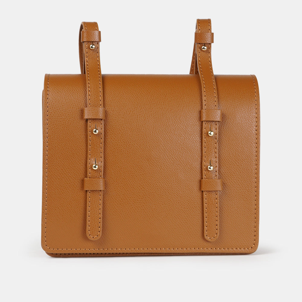 Bolso Bandolera 1990s de Piel Saffiano con Solapa y Compartimentos Interiores