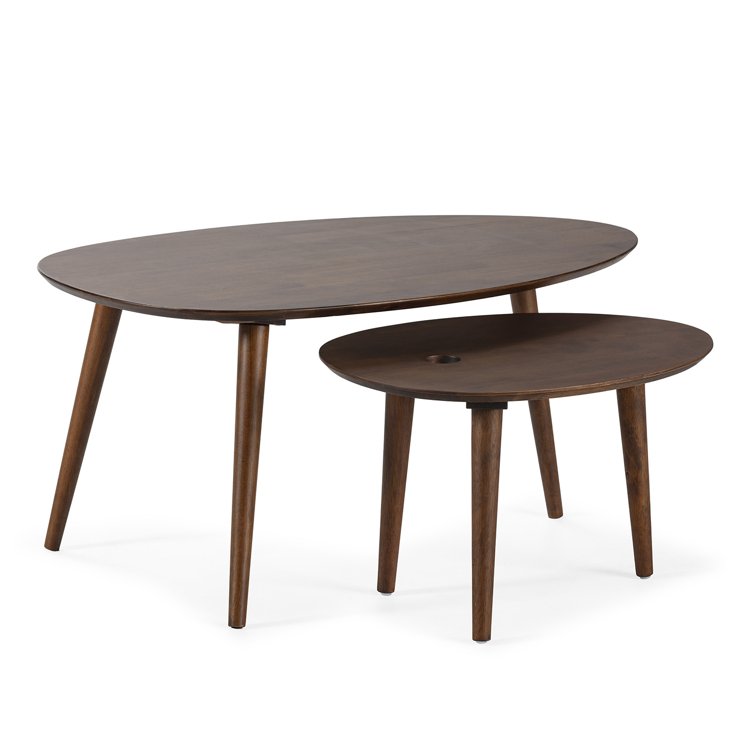 VS Venta-Stock Juego 2 mesas centro Eclipse, madera maciza