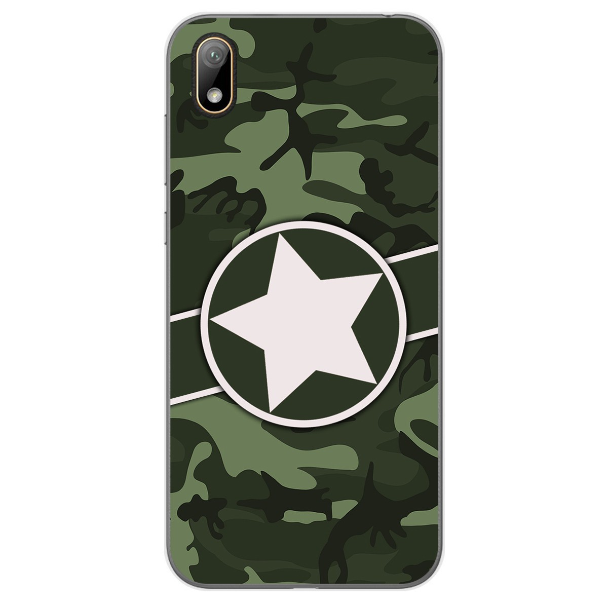 Tumundosmartphone Funda Gel Tpu para Huawei Y5 2019 diseño Camuflaje 01 Dibujos