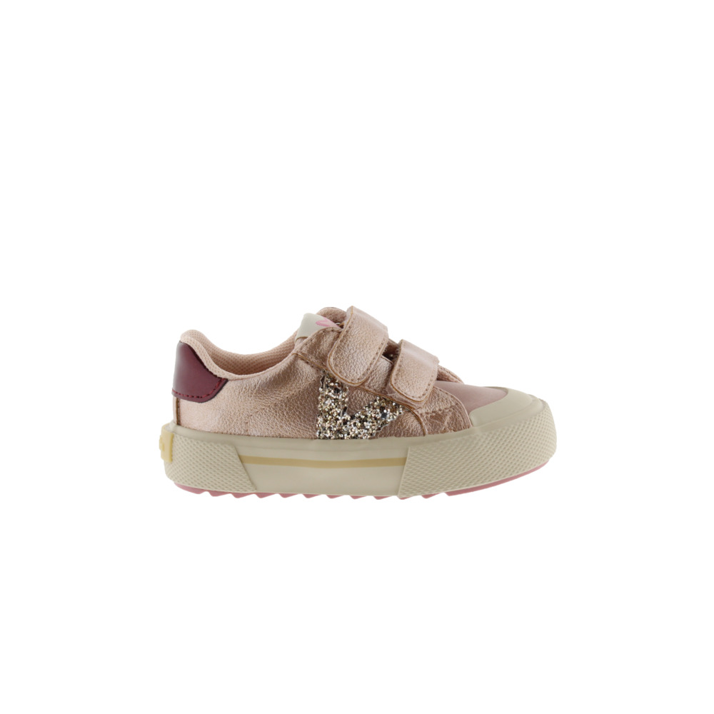 Victoria Tribu Zapatillas de efecto piel metalizada con doble cierre adherente y logotipo de glitter 1065199
