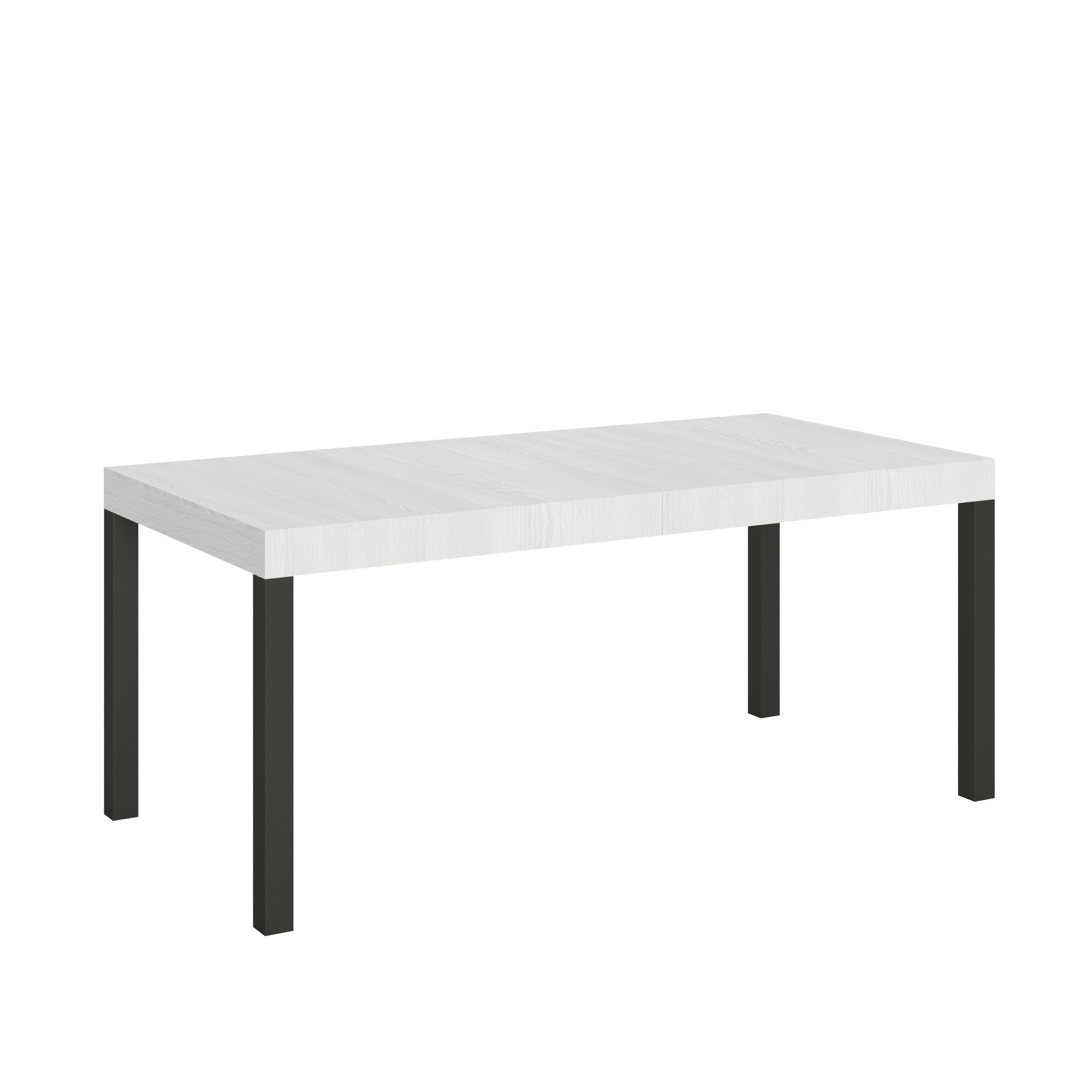 Mesa extensible Everyday 200/304x90 cm fresno blanco patas antracita - Itamoby