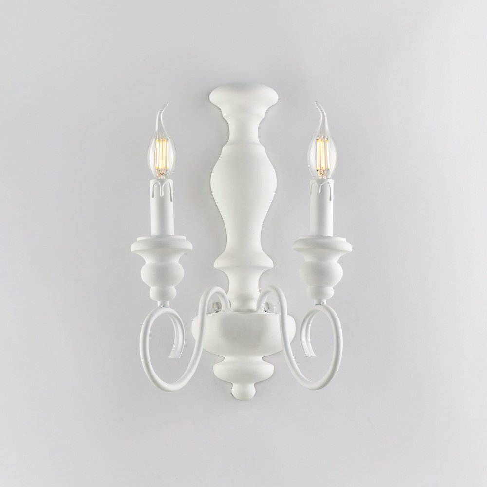 Apliques Shabby Chic Cascina Blanco 2 Luces E14