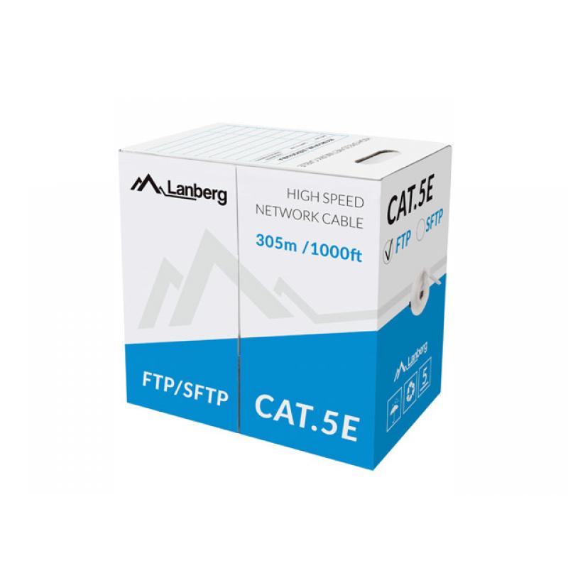 Lanberg LCF5-11CC-0305-S cable de red 305 m Cat5e F/UTP (FTP) Gris