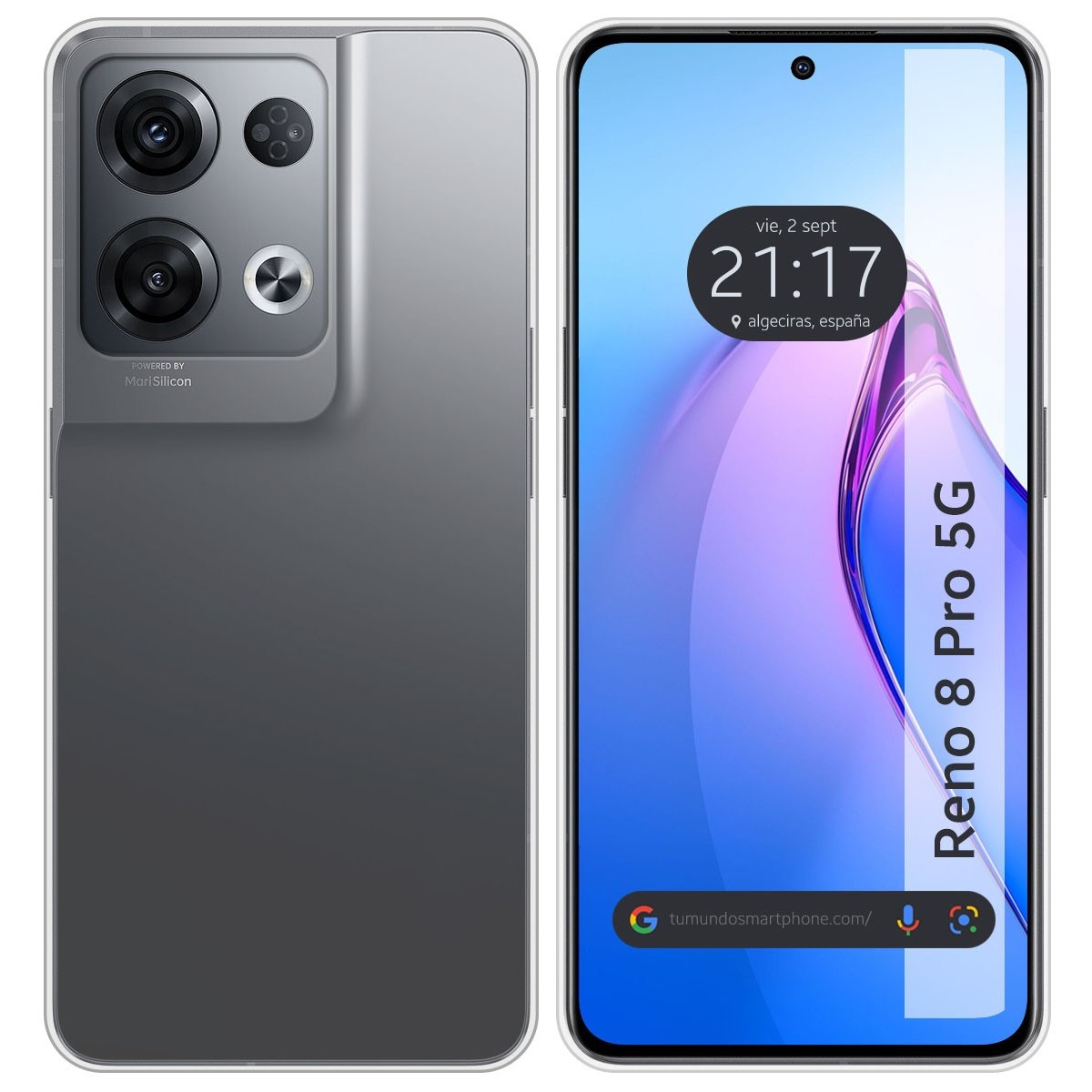 Tumundosmartphone Funda Silicona Gel TPU Transparente Oppo Reno 8 Pro 5G