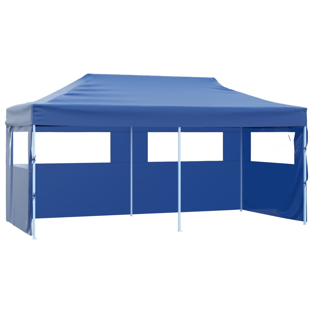vidaXL Carpa de Jardín para Eventos Acero y Poliéster Tienda de Fiesta Color Azul,  Antracita,  Crema y mas