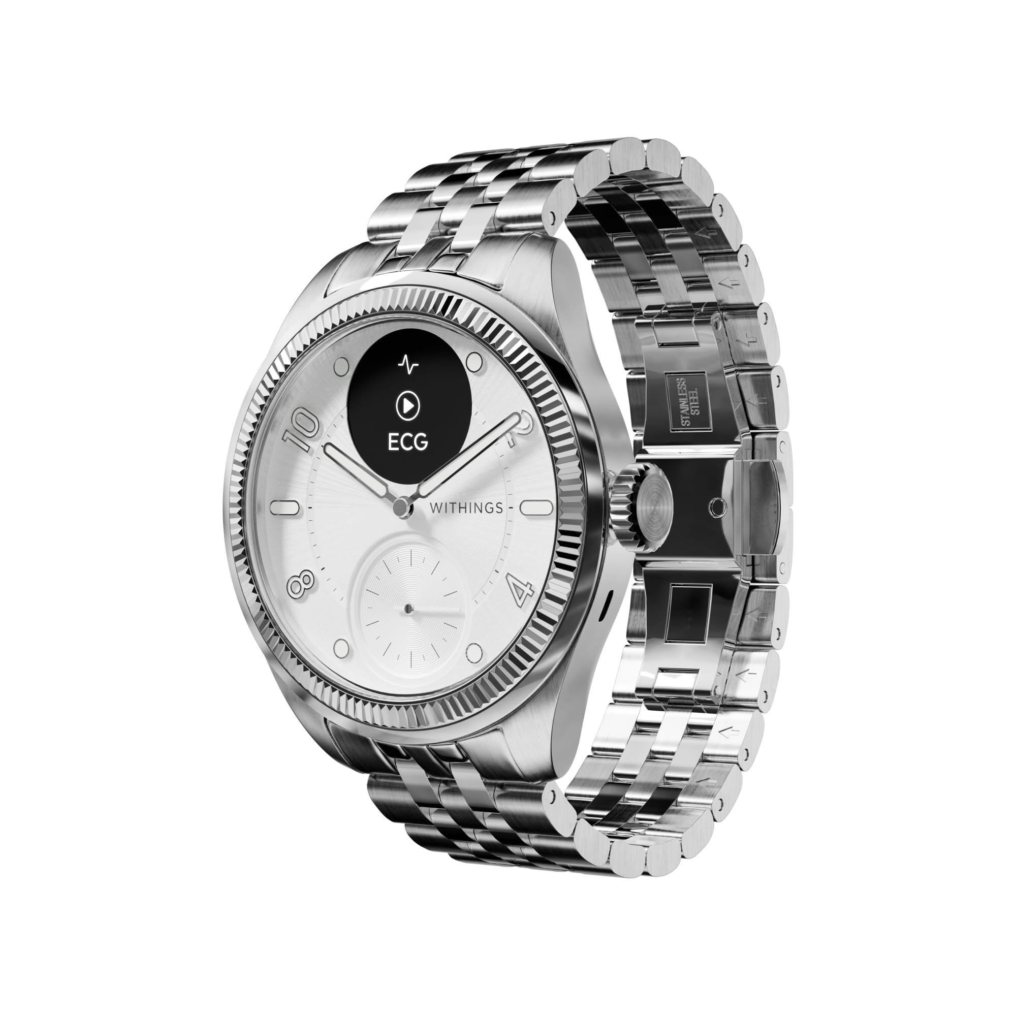 WITHINGS ScanWatch Nova, Reloj Inteligente de Salud cardíaca para Hombre y Mujer: ECG, SpO2, Control de la Temperatura, del sueño, la Salud respiratoria y el Ciclo, autonomía de 35 días, iOS y Android