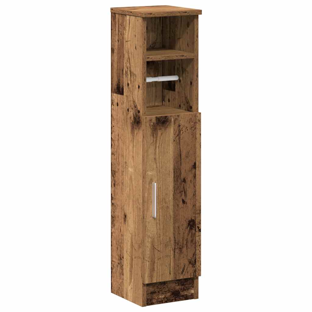 vidaXL Mueble de baño con portarrollos madera envejecida 20,5x22x90 cm