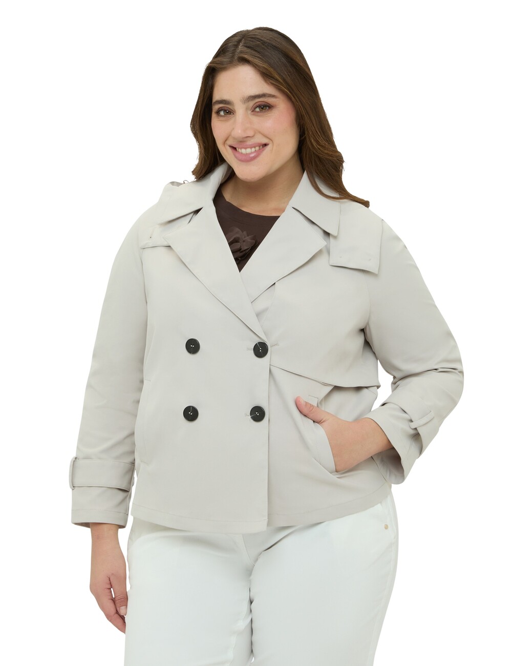 Fiorella Rubino - Gabardina corta cruzada