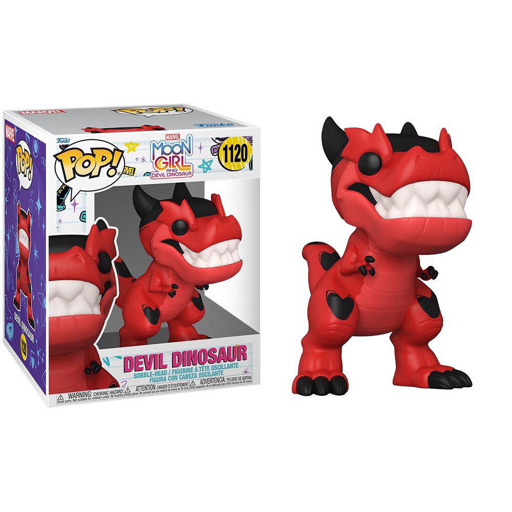 Funko Pop! La Chica Luna de Marvel y el Dinosaurio Diablo - Dinosaurio Diablo 15 cm, 65673, Nº1120