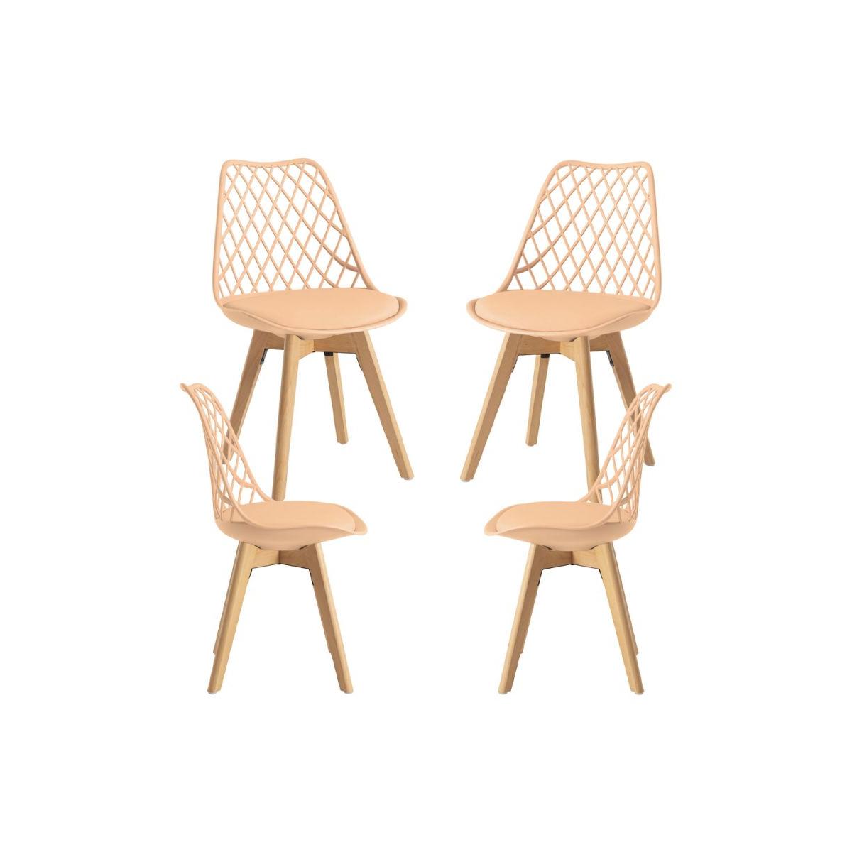 Regalos Miguel - Packs Sillas Comedor - Pack 4 Sillas Mima - Naranja claro