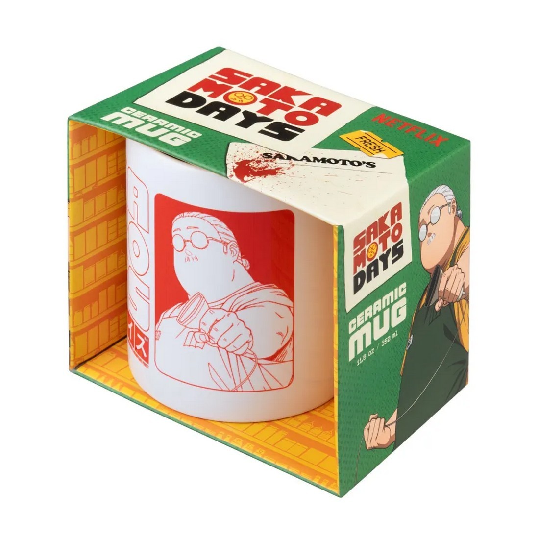 Taza Mug Cerámica Sakamoto Days 350ml