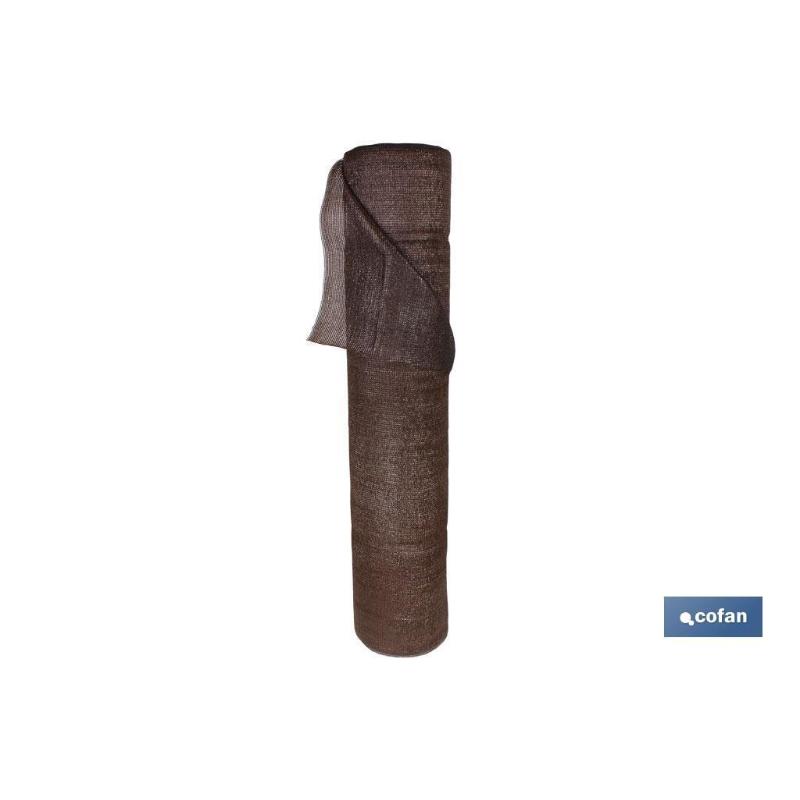 Malla ocultación marrón 90% / 120 grs - 2 x 50 mts