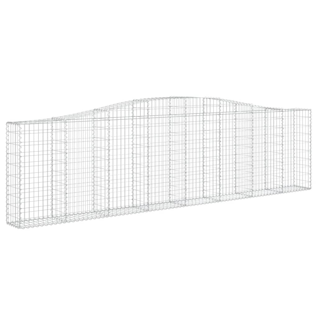 vidaXL Cesta gaviones forma arco hierro galvanizado 400x30x100/120 cm
