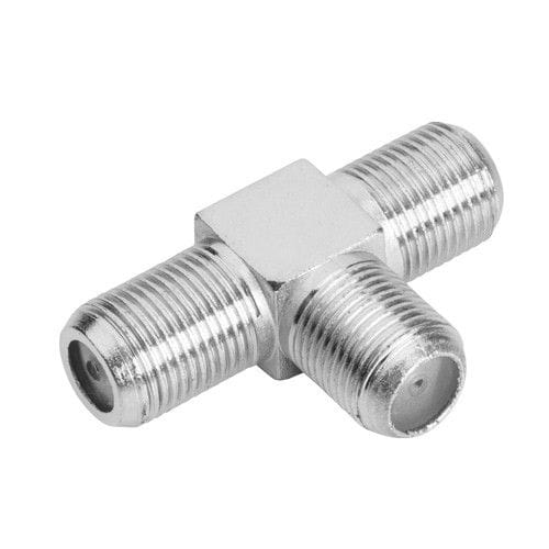 CABLEPELADO Adaptador F Hembra a 2X F Hembra Tipo T, Divisor F Hembra a 2X F Hembra Tipo T, Adaptador en T F Hembra, 2 vías/5-2400 MHz Digital & analógico, Sat DVB-S DVB-S2 FM FM Cable TV DVB-C