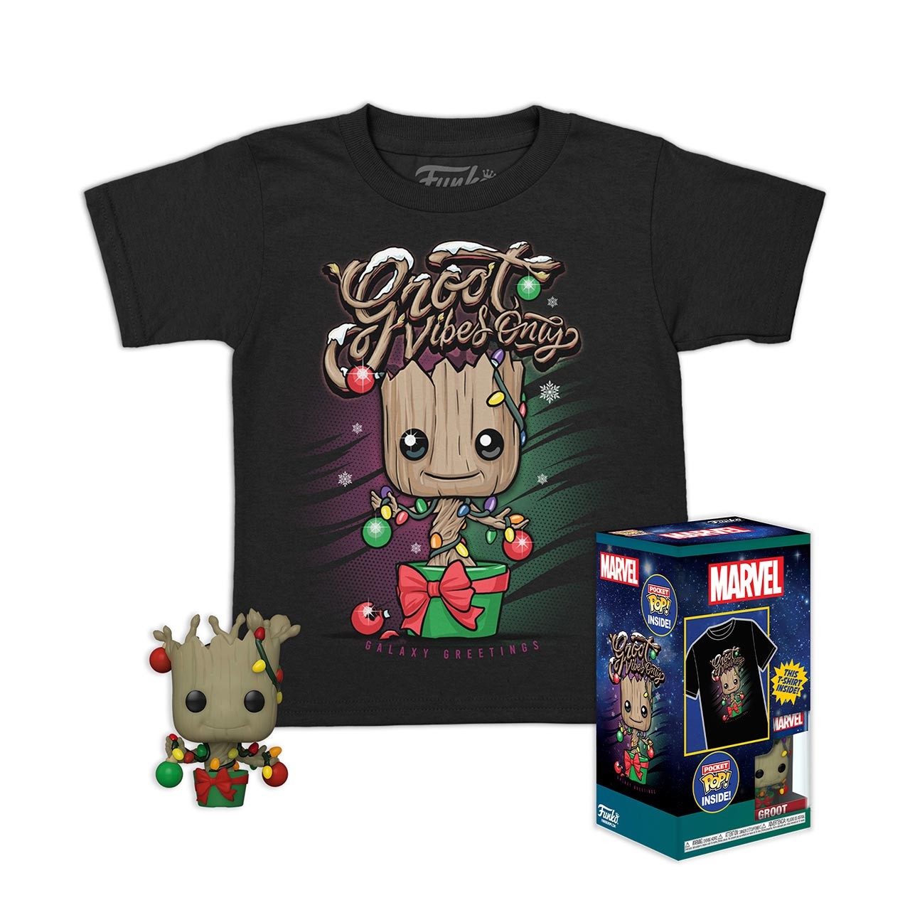 Funko Pop & Tee Holiday Groot camiseta talla M 72954 MARVEL FUNKO