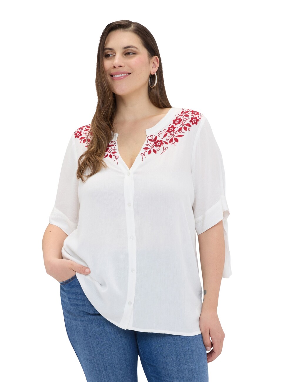 Fiorella Rubino - Blusa con bordados florales