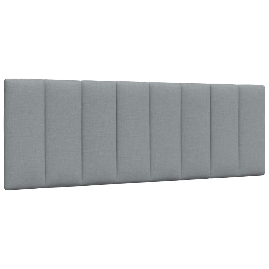 vidaXL Cabecero de cama acolchado Hanko tela gris claro 140 cm