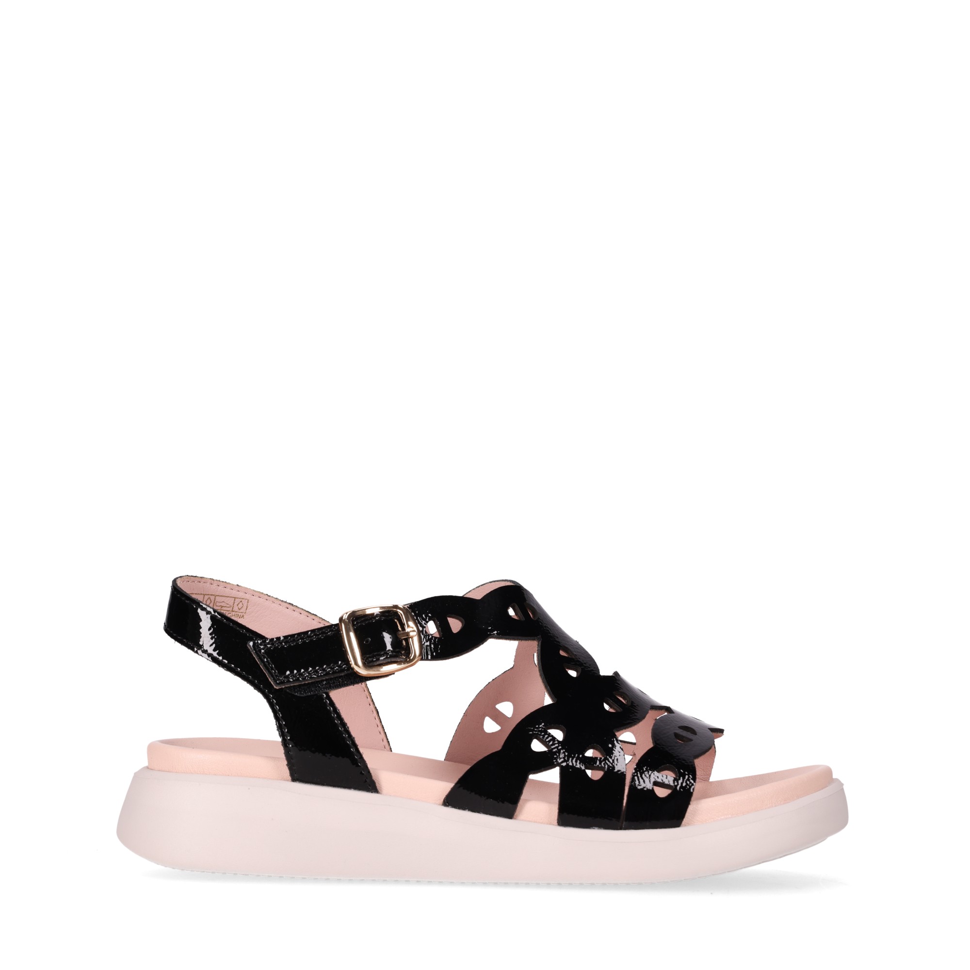 Chika10 ReNature RE MANGO 01 Sandalia de CuÃ±a Negro/Black