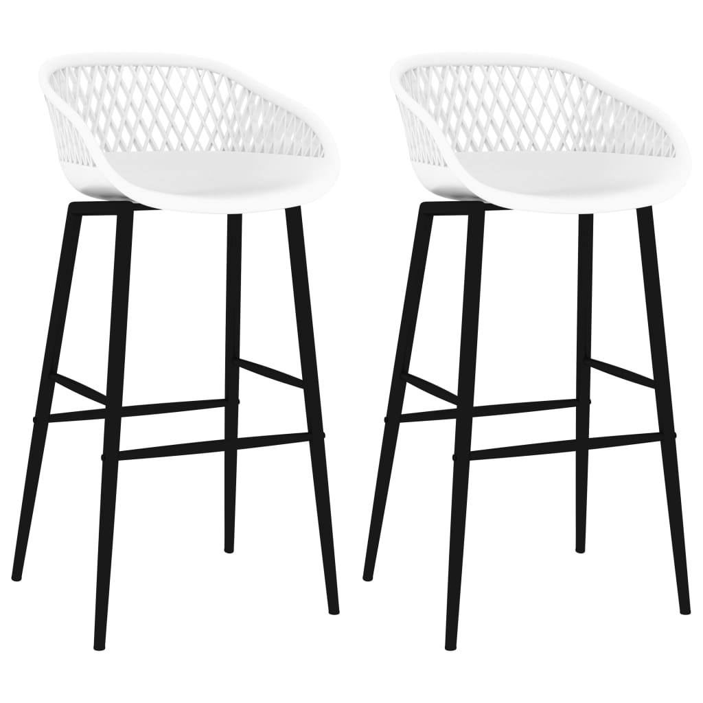 vidaXL Taburetes de cocina 2 unidades en color Negro/Gris y negro/Blanco y negro | cómodas modernas ergonómicas para comedor cocina salón hogar