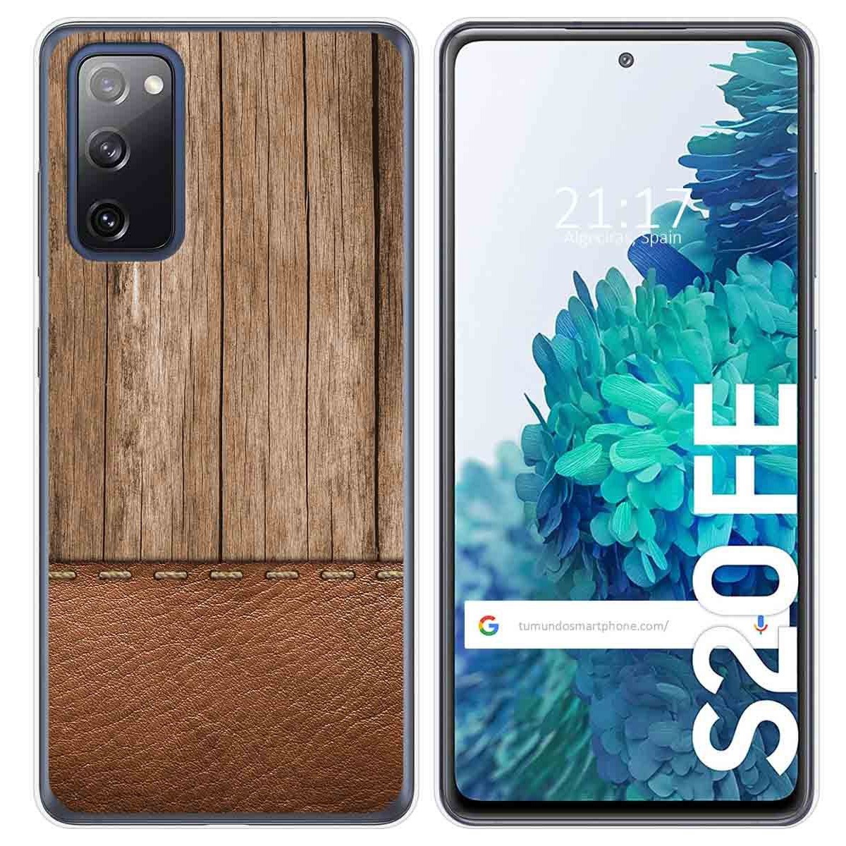 Tumundosmartphone Funda Gel Tpu para Samsung Galaxy S20 FE diseño Madera 09 Dibujos