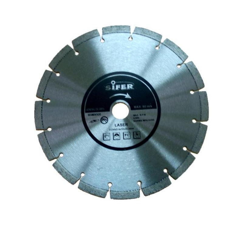 Sifer disco diamante 230 pastilla 10 mm segmentado laser 23010