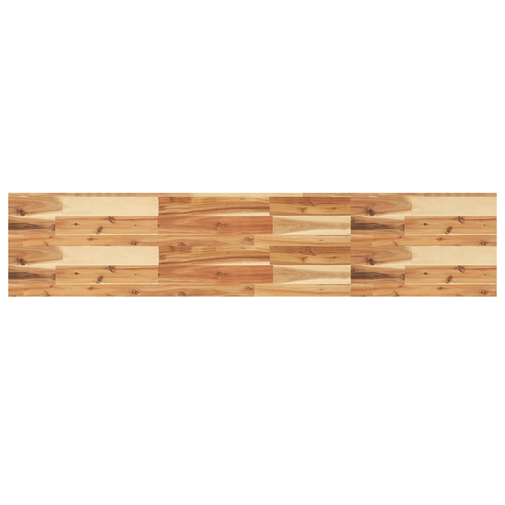 Vidaxl Estante Flotante de Madera Acacia Maciza con Acabado Al Aceite 120x30x4cm Marrón Oscuro
