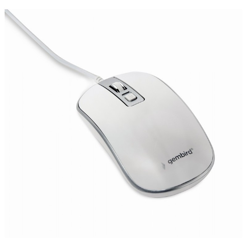 Gembird - MUS-4B-06-WS ratón Oficina Ambidextro USB tipo A Óptico 1200 DPI MUS-4B-06-WS