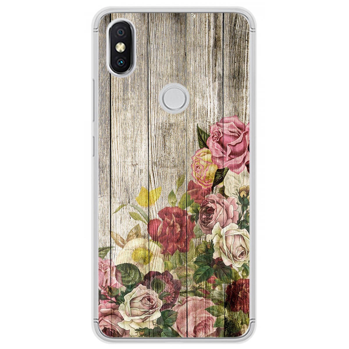 Tumundosmartphone Funda Gel Tpu para Xiaomi Redmi S2 diseño Madera 08 Dibujos