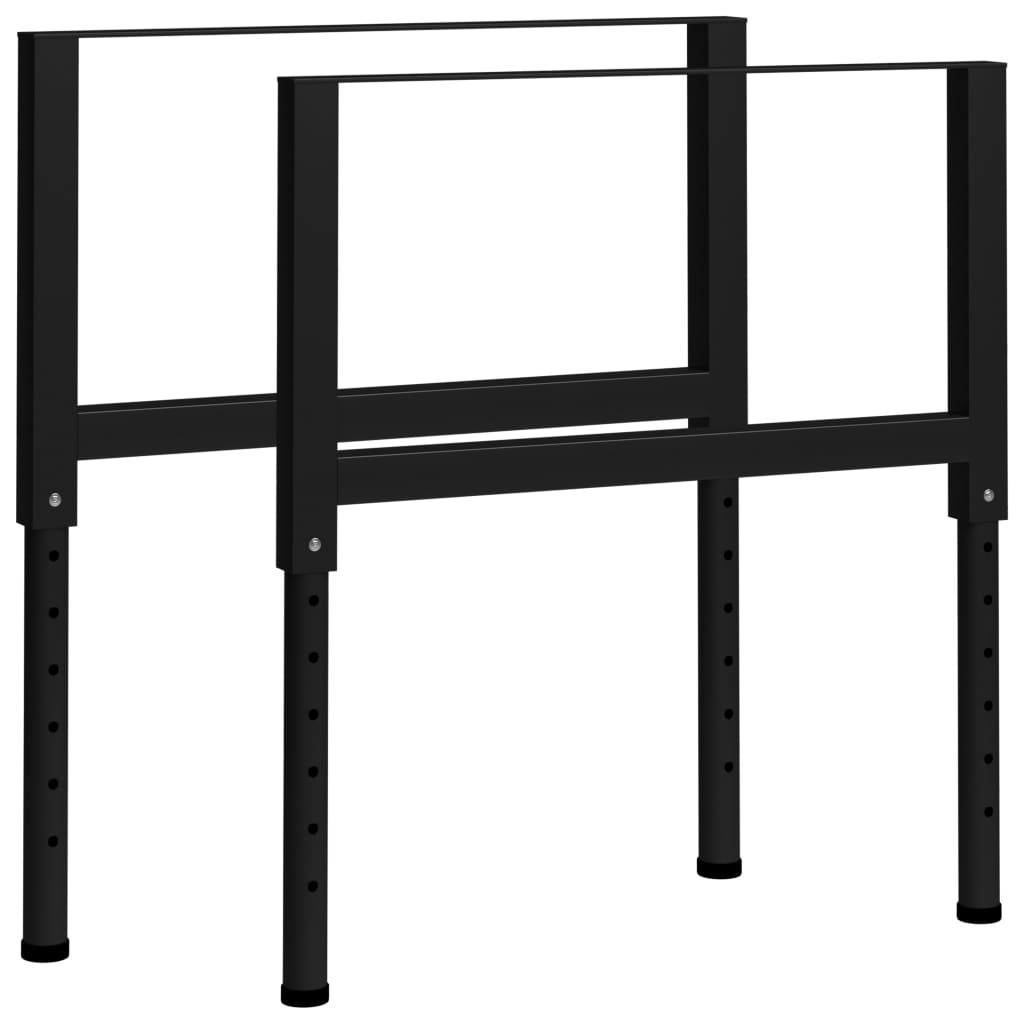 vidaXL Estructura de banco de trabajo 2 uds metal 85x(69-95,5)cm