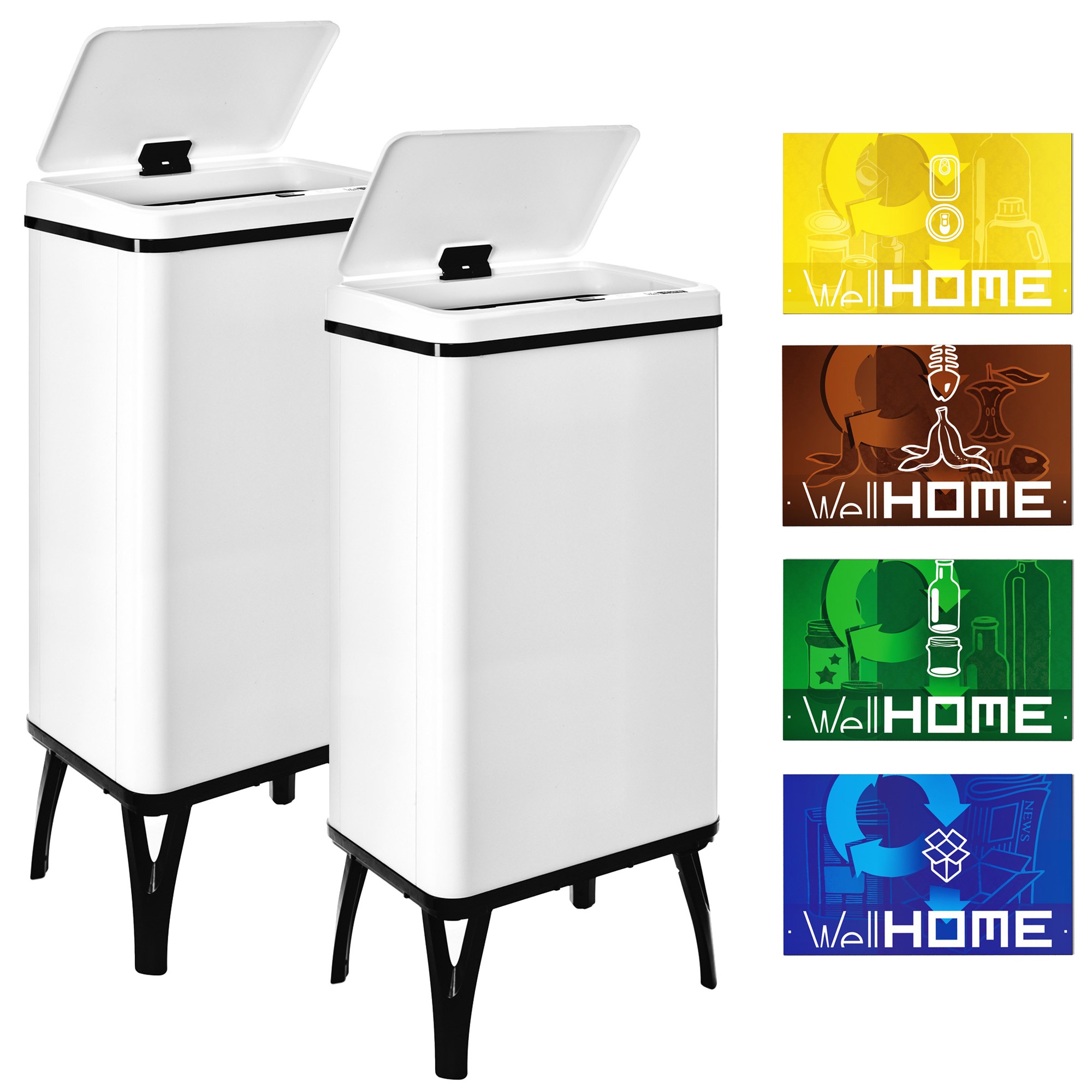 Cubo de Basura Inteligente 50L Blanco Wellhome